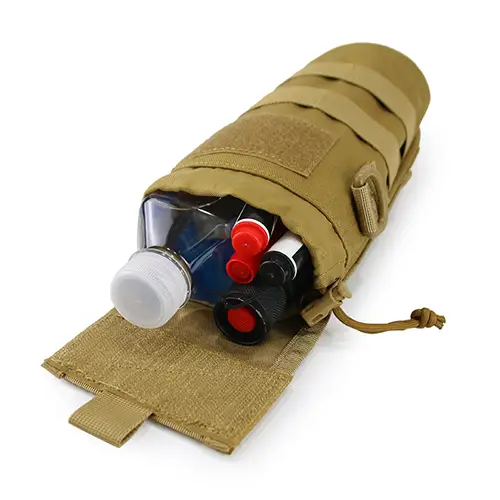 Tactical MOLLE Water Bottle Pouch with Adjustable Closure